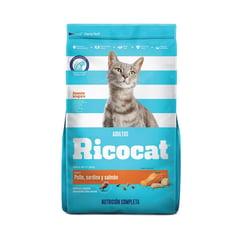 RICOCAT - Adultos Alimento para Gatos 9kg Pollo/Sardina