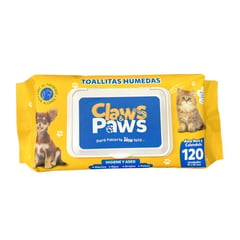 CLAWS & PAWS - Toallas Humedas x 120 unidades