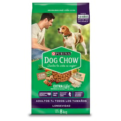 DOG CHOW - Longevidad Croquetas para Perros 8 kg