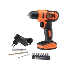 BLACK+DECKER - Taladro Atornillador Inalámbrico 3/8" 12V + Batería + Cargador