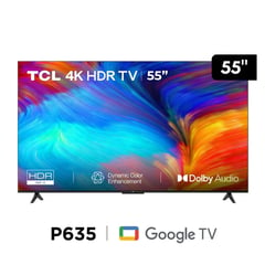 TCL - Televisor 55" UHD Google TV 55P635