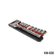 KAMASA - Juego de Llaves Ratchet + Dados 1/2"DR 8-222mm 11 Piezas