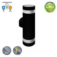 LIGHTECH - Aplique Edo 18W 3 Tonos Negro