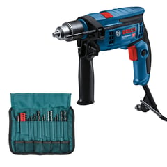 BOSCH - Taladro Percutor GSB 13 RE 750W + Set de 23 piezas