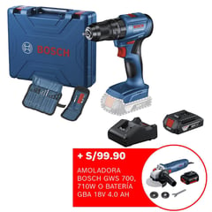 BOSCH - Taladro percutor GSB 185-LI 18V + 1 Batería 18V GBA 2.0Ah + 23 accesorios