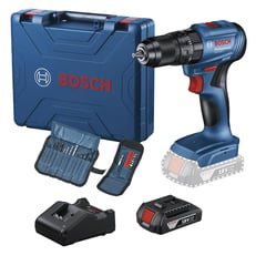 BOSCH - Taladro percutor GSB 185-LI 18V + 1 Batería 18V GBA 2.0Ah + 23 accesorios