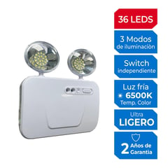 ILUMA - Lámpara de Emergencia 36LED 6W