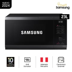 SAMSUNG - Microondas con Dorador Acero Inoxidable 23lt Negro