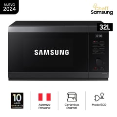 SAMSUNG - Microondas Acero Inoxidable 32lt Negro