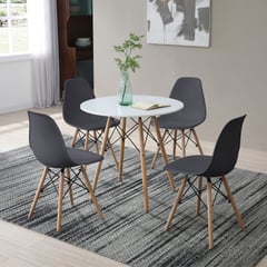 JUST HOME COLLECTION - Juego de Comedor mesa circular 4 Sillas Eames