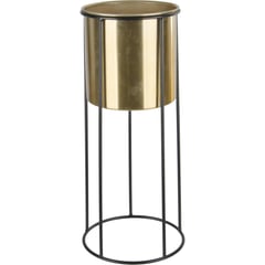 JUST HOME COLLECTION - Maceta con Base Metal Dorado 26x26x60cm