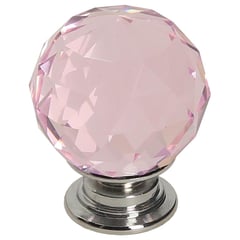 FIXSER - Tirador de Perilla Cristal Rosa GP14 30 mm.