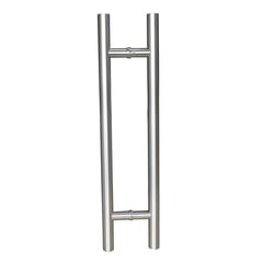 DEXTER - Manija para Puerta de Vidrio Modelo "H" 65x45cm Acero Inox