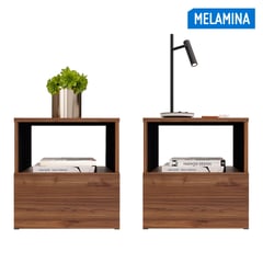 JUST HOME COLLECTION - Set 2 Veladores Melamina Abigail