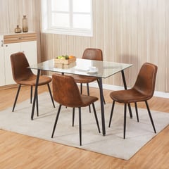 JUST HOME COLLECTION - Juego de Comedor 4 Sillas Nashvila