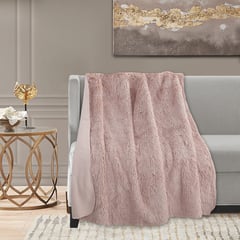 JUST HOME COLLECTION - Manta Boho Shag 125x150cm Rosado