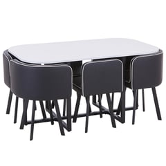 JUST HOME COLLECTION - Juego de Comedor 6 Sillas Pizza