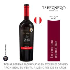 TABERNERO - Vino Tinto Gran Tinto Fina Reserva 14° 750 mL