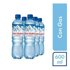 Agua Mineral con gas Pack 6 unidades 600 mL