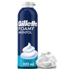 GILLETTE - Espuma de afeitar Foamy Mentol 322 ml