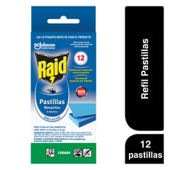 RAID - Repelente En Pastilla Para Insectos Voladores + 12 Repuestos 13 g