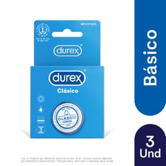 DUREX - Preservativos Clásico 3 Unidades