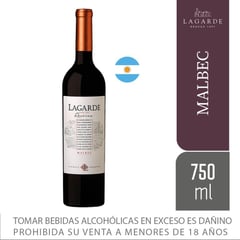 LAGARDE - Vino Reserva Malbec 14.5° 750 mL