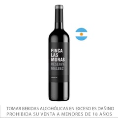 LAS MORAS - Vino Tinto Reserva Malbec 750 mL