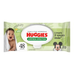 HUGGIES - Toallitas Húmedas Limpieza Efectiva 48 Unidades