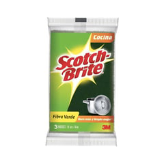 SCOTCH BRITE - Esponja de Fibra Limpieza Pesada Verde Scoth Brite