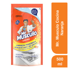 MR MUSCULO - Limpiador Líquido Quitagrasa Naranja Mr. Músculo Repuesto 500 mL