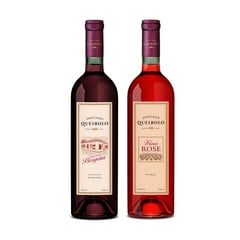 SANTIAGO QUEIROLO - Vino Borgoña + Vino Rosé Pack 2 Unidades 750 mL