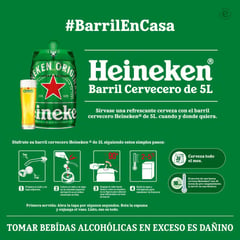 HEINEKEN - Cerveza Barril 5 L