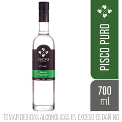 CUATRO GALLOS - Pisco Puro Italia 700 mL