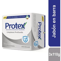 PROTEX - Packx3 Jabón Antibacterial Limpieza Profunda