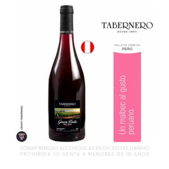 TABERNERO - Vino Tinto País Semi Seco 12° 750 mL