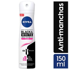 NIVEA - Desodorante Black & White Mujer Spray 150 mL