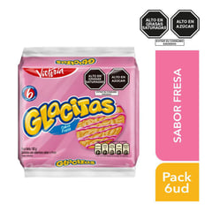 VICTORIA - Galleta Glacitas Sabor Fresa 6 Unidades