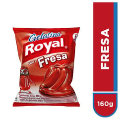 ROYAL - Gelatina en Polvo Sabor a Fresa Sobre 160 g