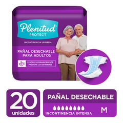 PLENITUD - Pañal para Adulto Protect Talla M 20 Unidades