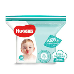 HUGGIES - Toallitas húmedas One and Done 184 unidades