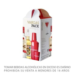 VARGAS - Pack Pisco 750 mL + Jarabe 700 mL + Shaker