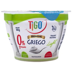 TIGO - YOGURT GRIEGO NATURAL LIGHT X 160G