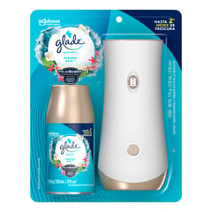 GLADE - Ambientador Automático En Aerosol Aparato Paraíso Azul 175 g