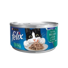 FELIX - Comida Húmeda para gatos Adultos Sabor Atún y Aceite de Pescado 156 g