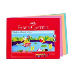 FABER CASTELL - BLOCK CARTULINAS DE COLORES X 20