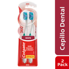 COLGATE - Cepillo Dental 360 Luminous White Medio 2 Und