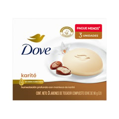 DOVE - Tripack Jabón de Tocador Delicious Karité 90 g