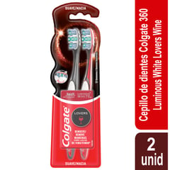 COLGATE - Cepillo Dental 360 Luminous White Lovers 2 Und