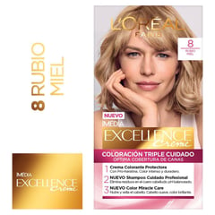 EXCELLENCE - Tinte para cabello 8 rubio miel 162.5 mL